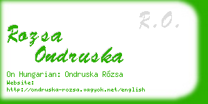 rozsa ondruska business card